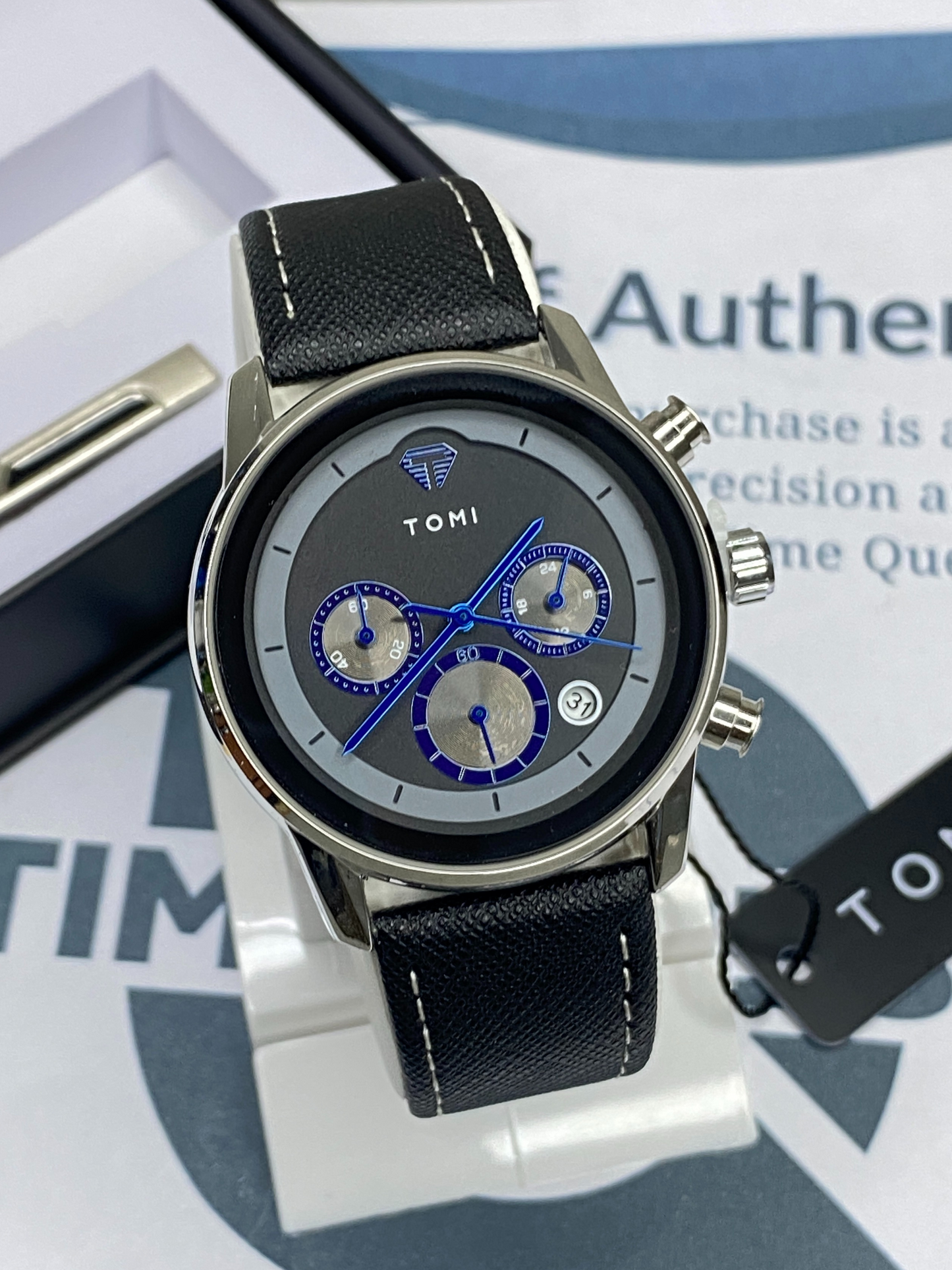TOMI T-603 S6 Series Luxury Men’s Watch Gift Set with Cufflinks & Tie Pin Elegant Business Box