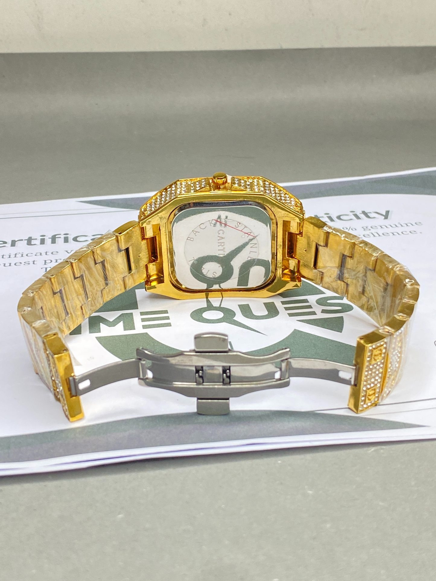 CARTIER Iced Out Design Luxury Stainless Steel Made Analog Watch