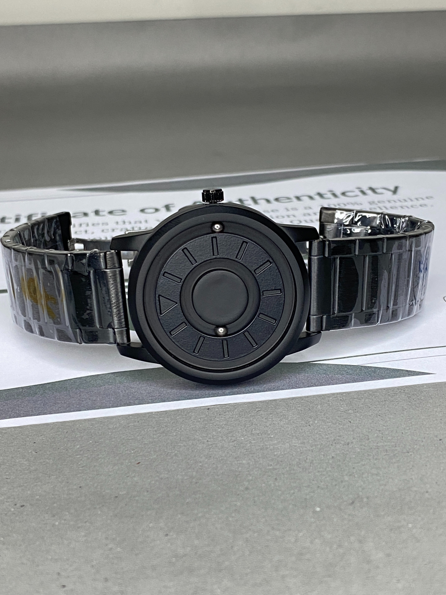Revolutionary Bearing Full Metallic Dial & Butterfly Lock Chain Watch For Men