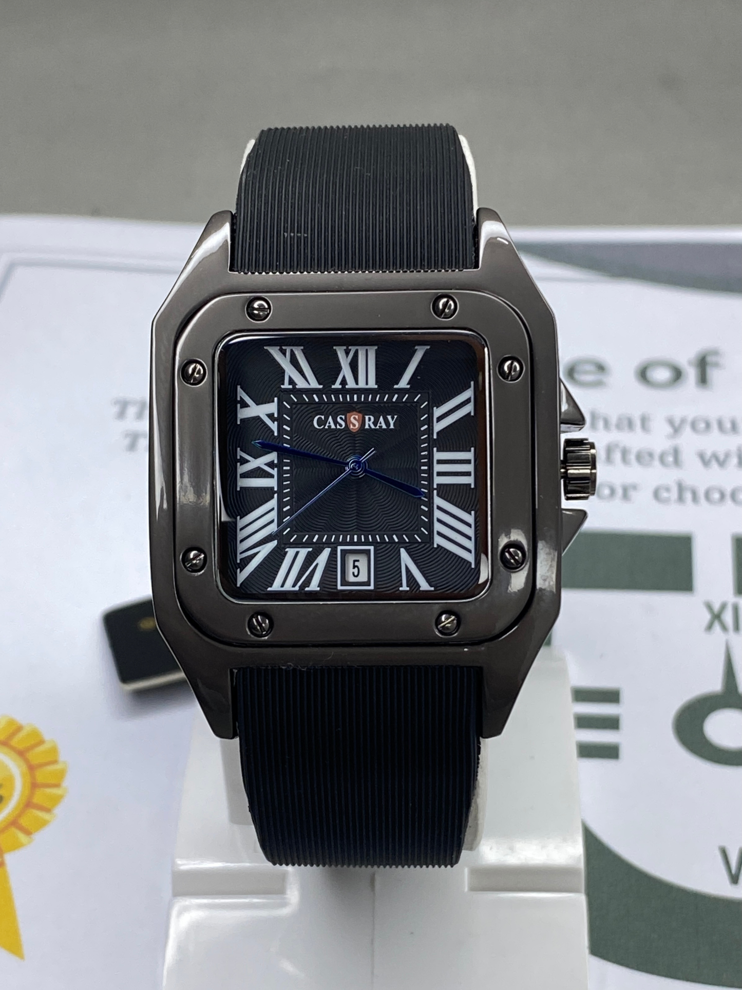 CASSRAY Analog Display Square Dial Durable Straps Watch For Men