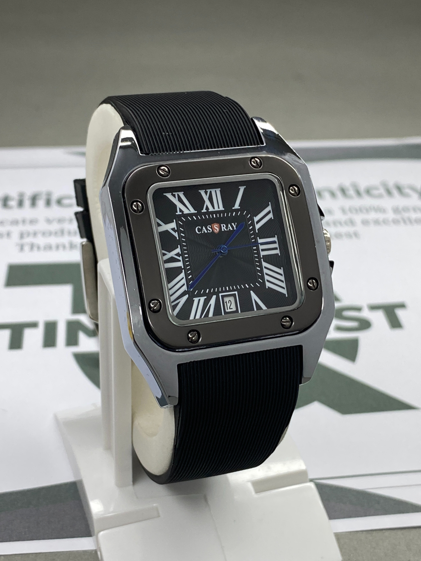 CASSRAY Analog Display Square Dial Durable Straps Watch For Men
