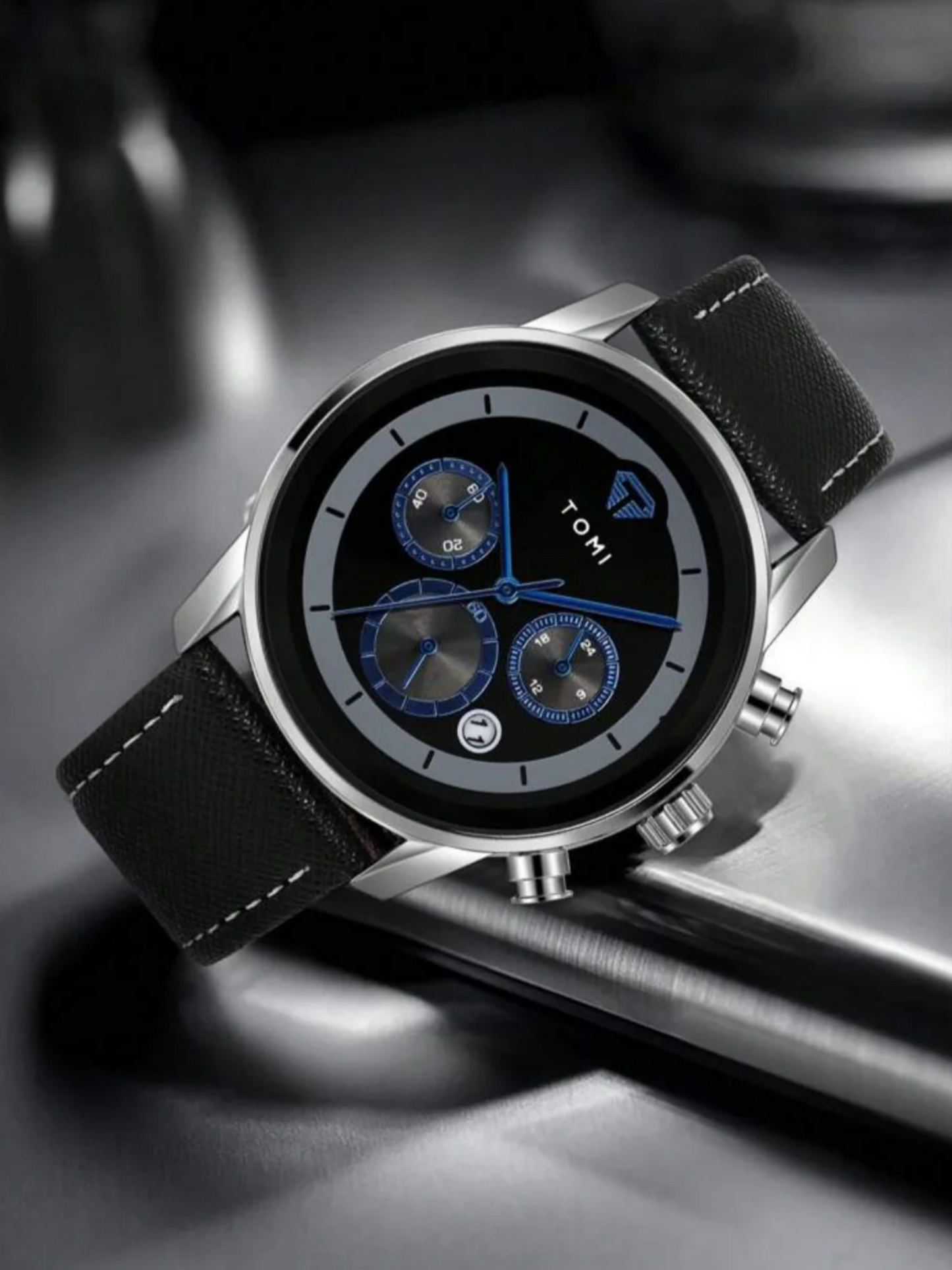 TOMI T-603 S6 Series Luxury Men’s Watch Gift Set with Cufflinks & Tie Pin Elegant Business Box