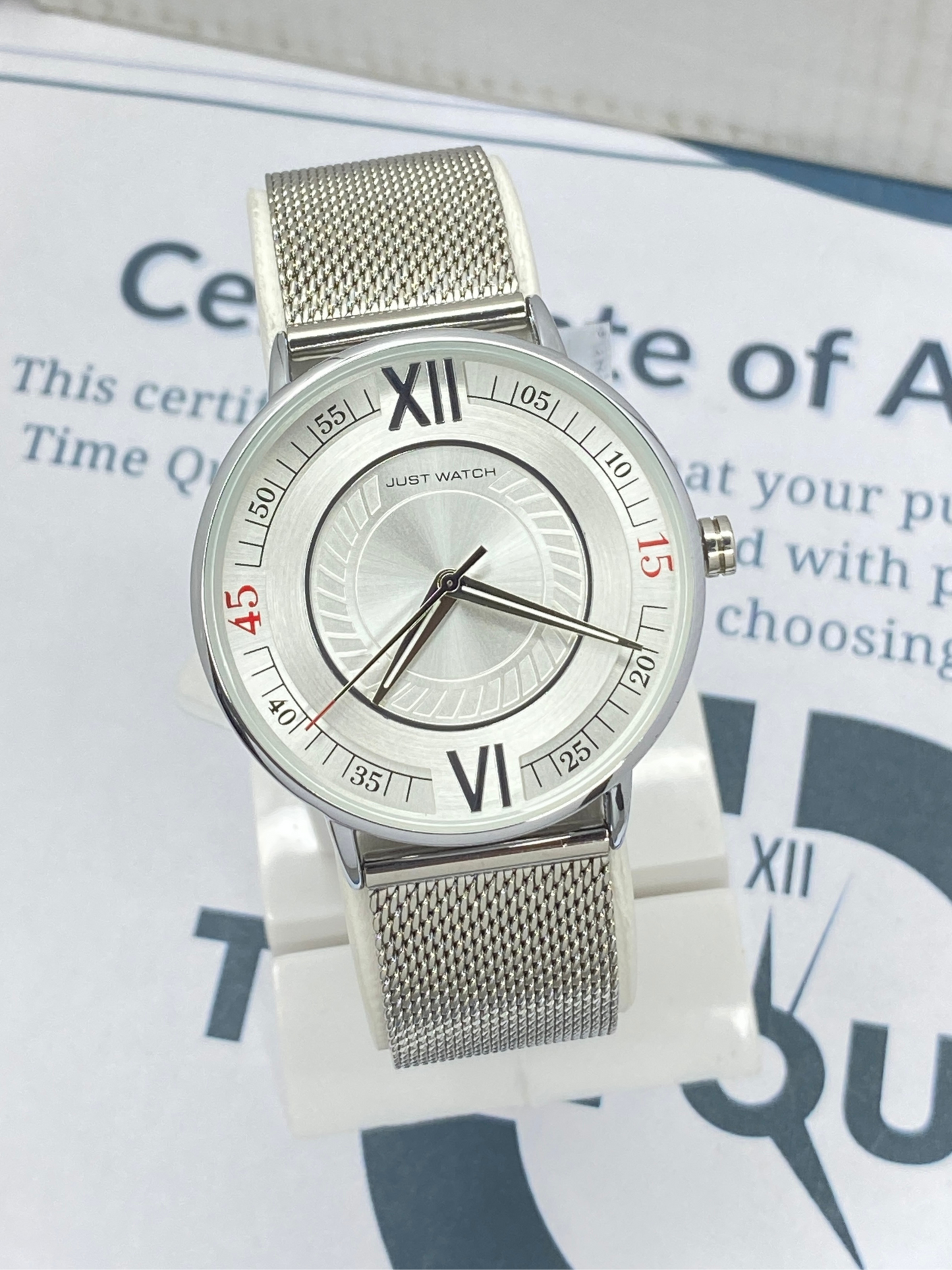 JUST WATCH Men’s Analog Stainless Steel Chain Wrist Watch
