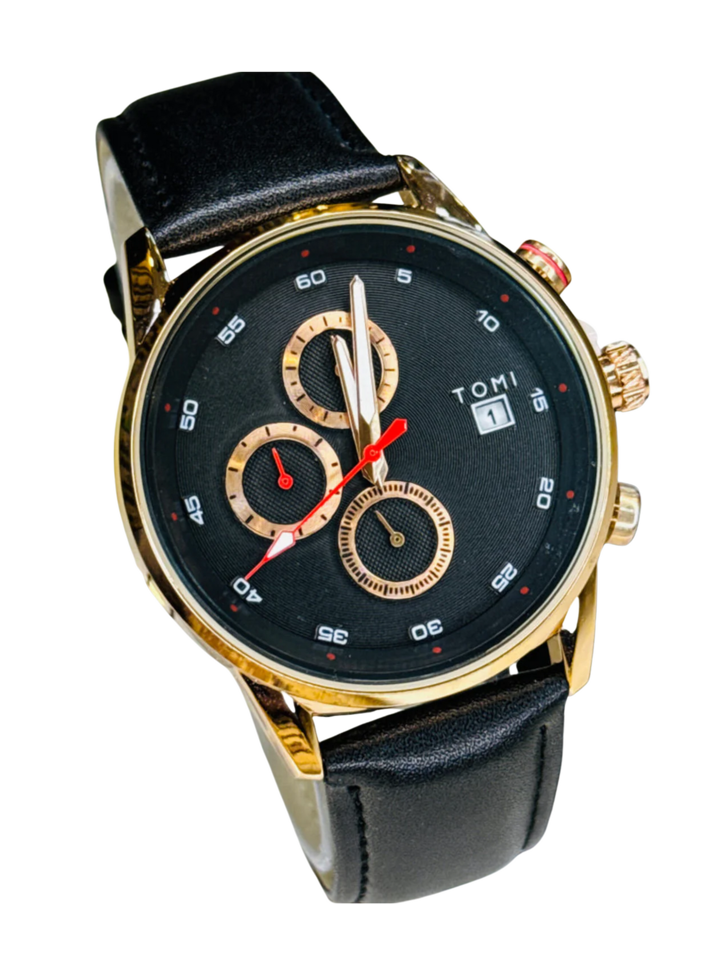 TOMI T-601 S6 Series Chronograph Luxury Watch Gift Set with Cufflinks & Tie Pin for Men