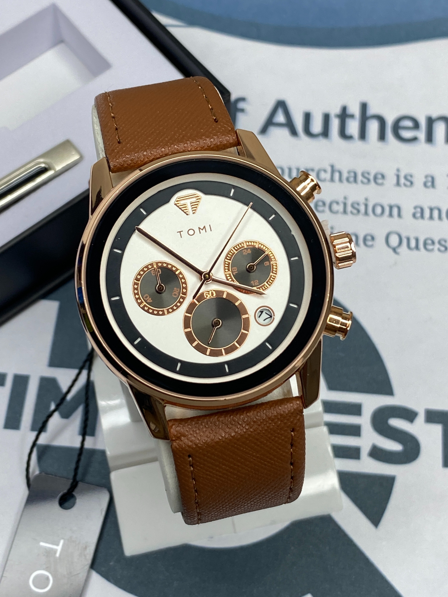 TOMI T-603 S6 Series Luxury Men’s Watch Gift Set with Cufflinks & Tie Pin Elegant Business Box