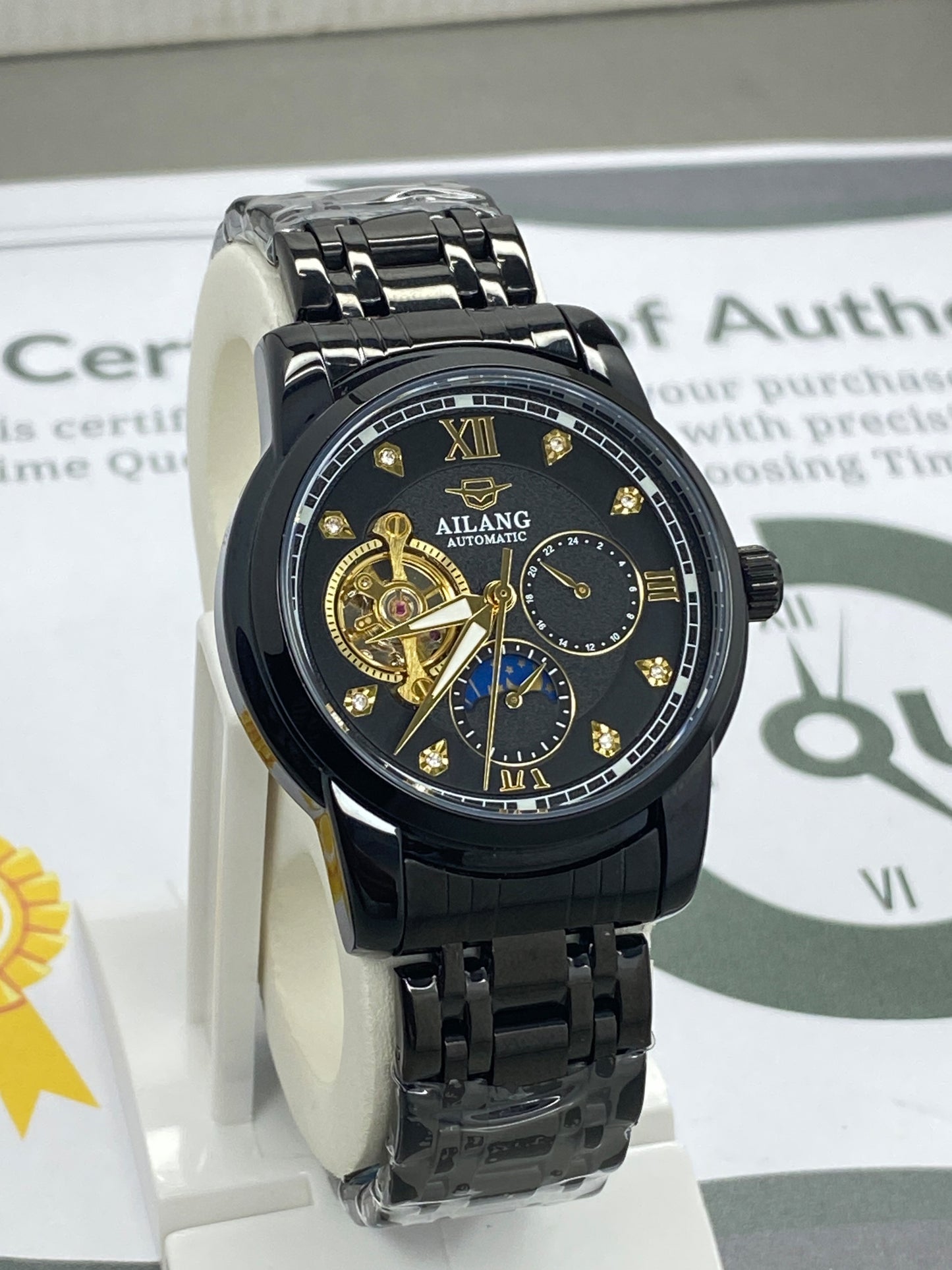 AILANG Automatic Mechanical Movement Premium Stainless Steel Chain Watch for Men