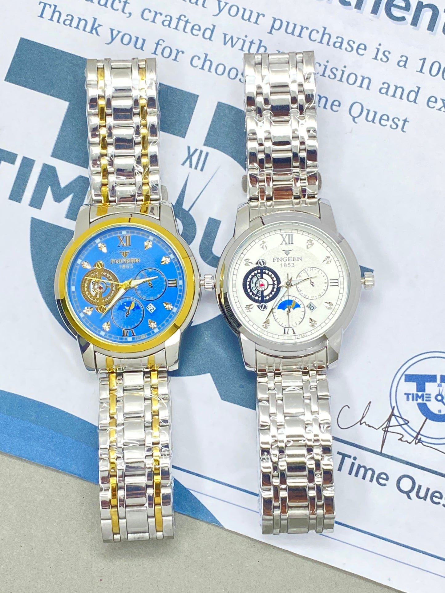 FNGEEN 1853 Analog Time Stainless steel Chain Watch For Men