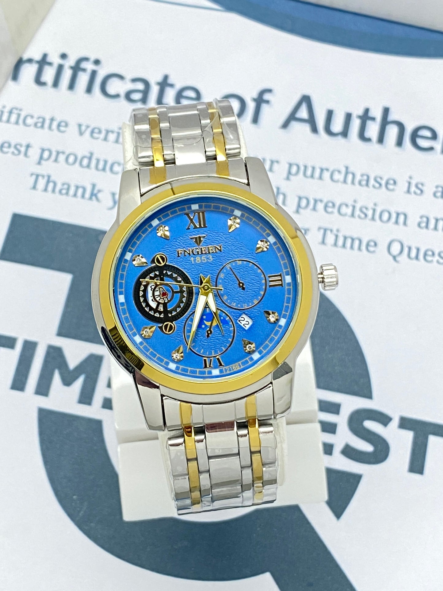 FNGEEN 1853 Analog Time Stainless steel Chain Watch For Men