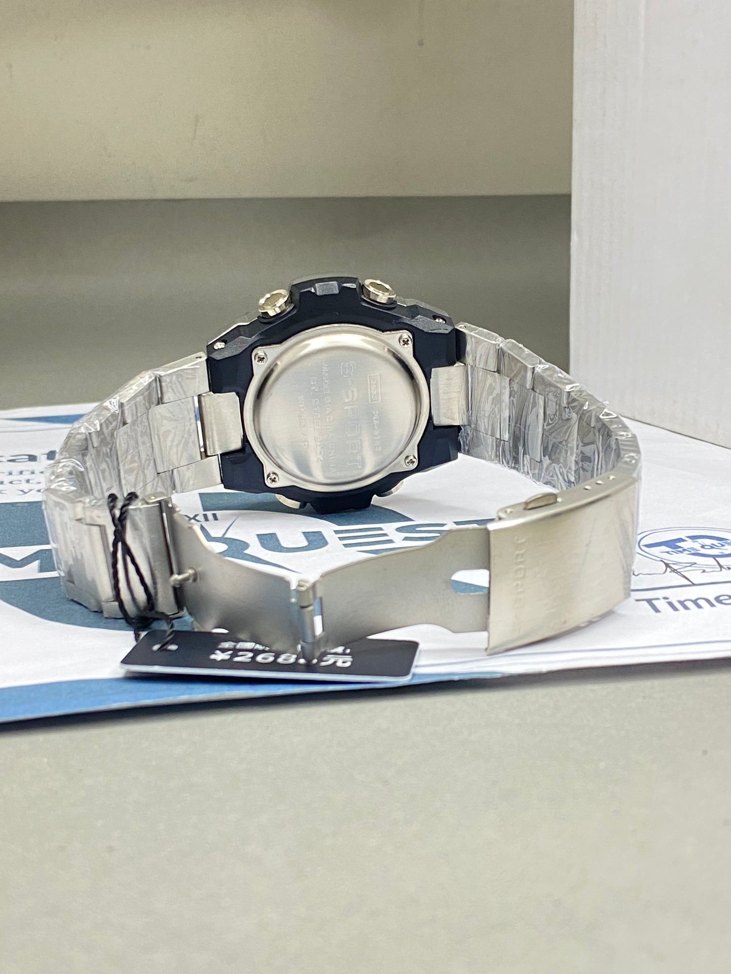 S SPORT Dual Time Stainless Steel Made Muti-Functional Chain Watch For Men