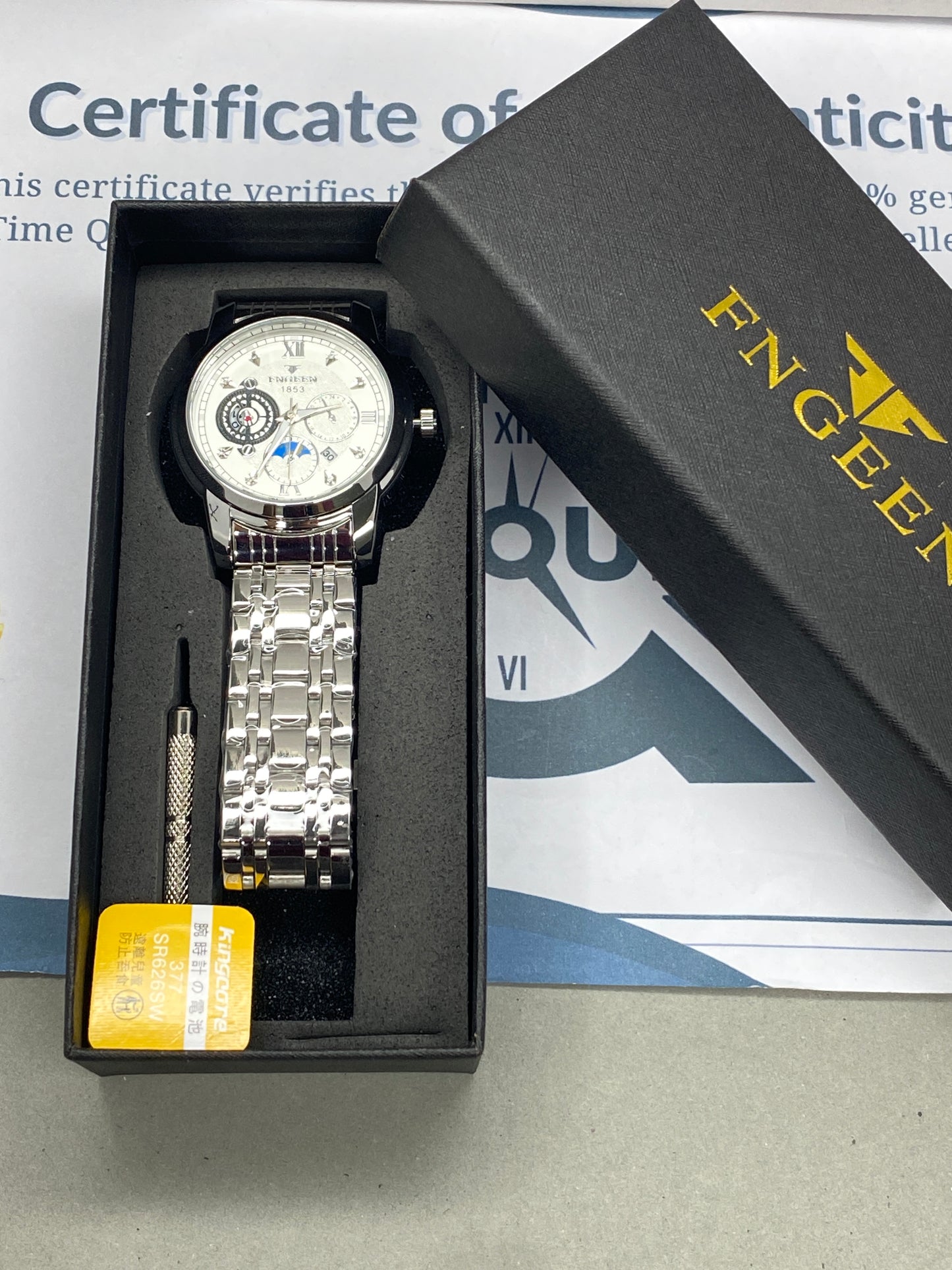 FNGEEN 1853 Analog Time Stainless steel Chain Watch For Men