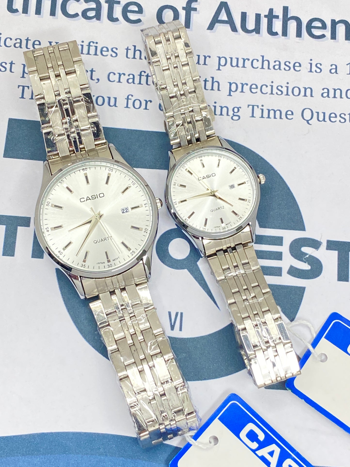 CASIO Analog Quartz Stainless Steel Made Couple Watches