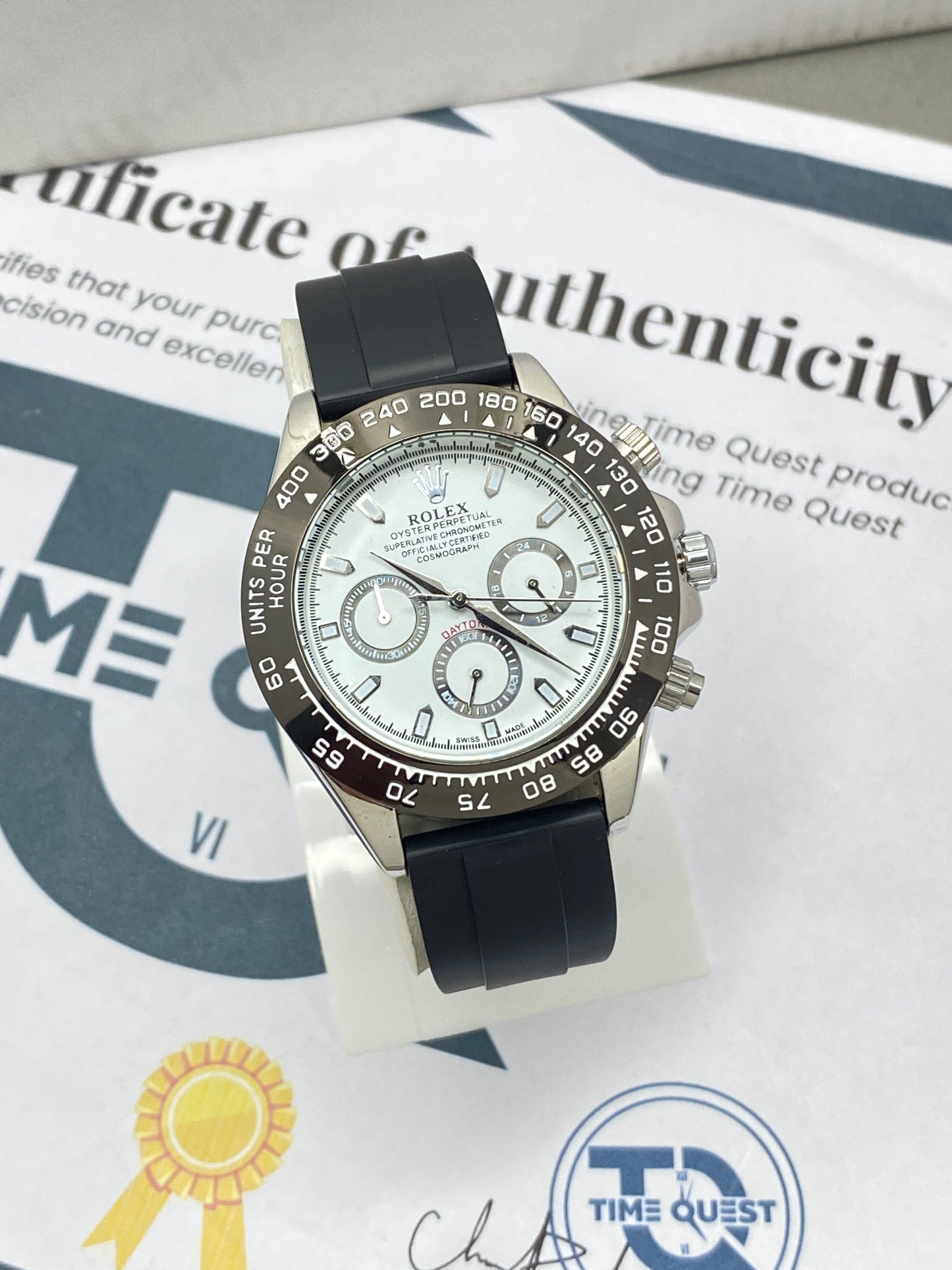 RLX Oyster Swiss-Made Chronograph Watch with Rotatable Bazel For Men