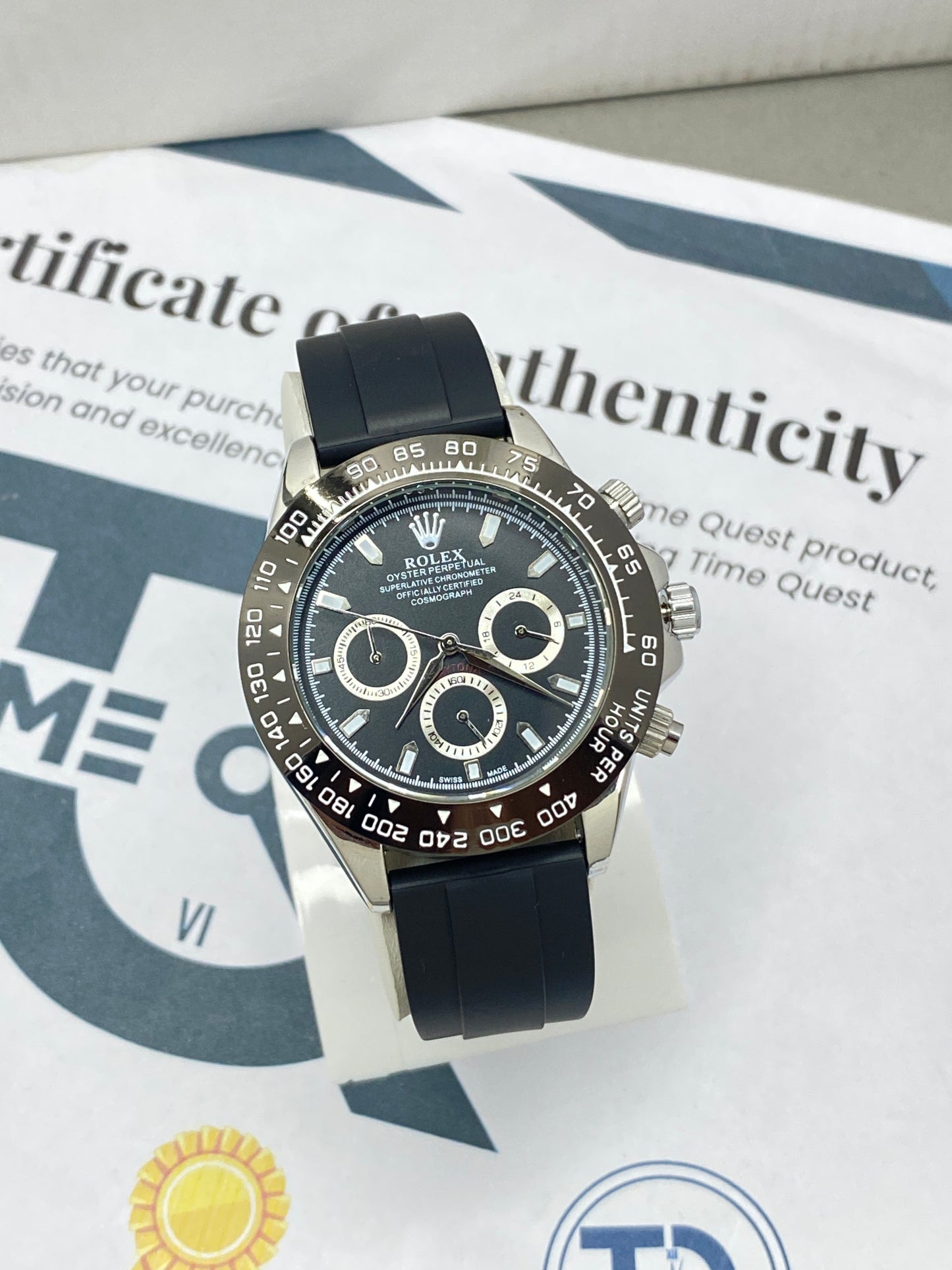 RLX Oyster Swiss-Made Chronograph Watch with Rotatable Bazel For Men