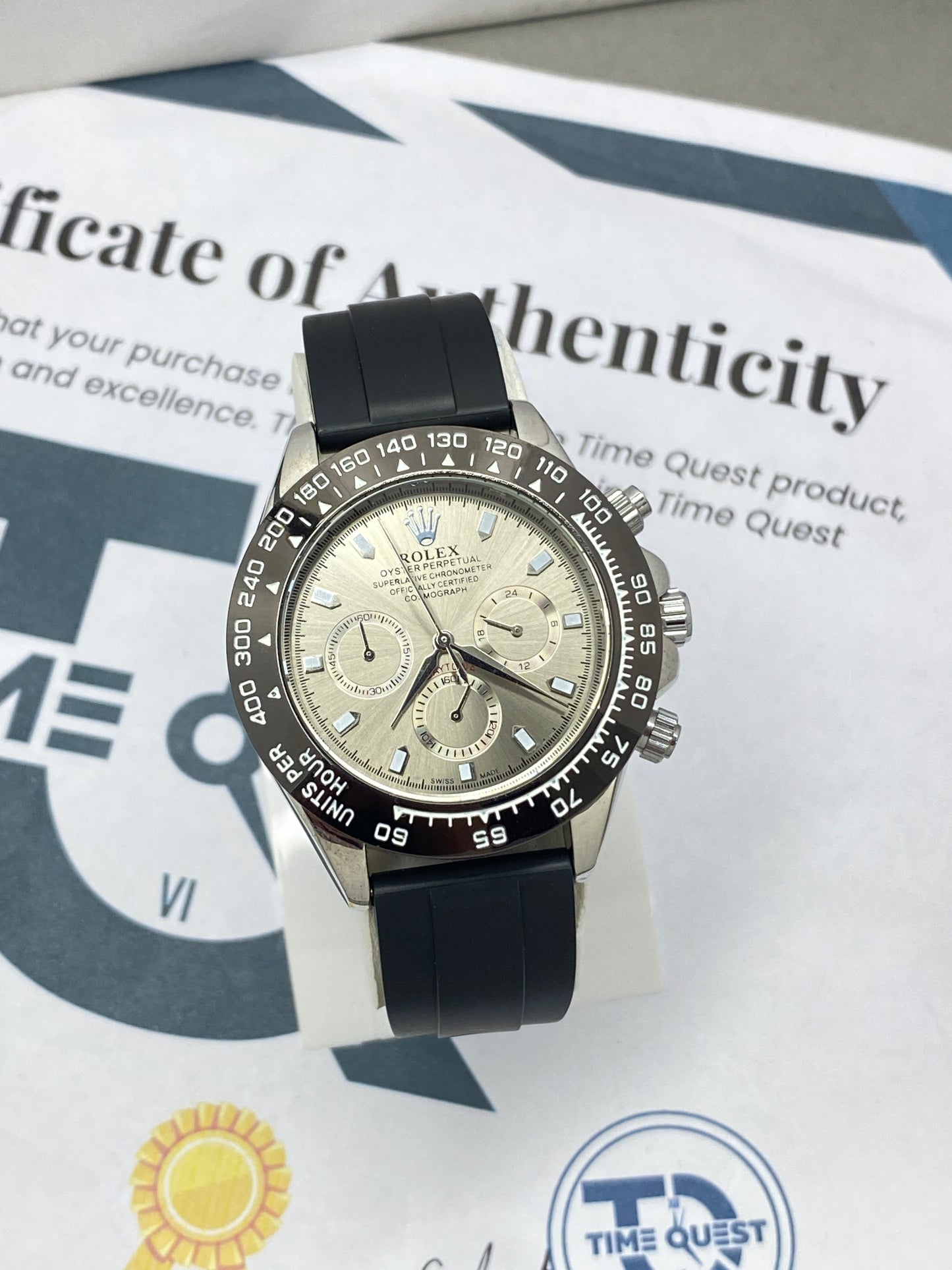 RLX Oyster Swiss-Made Chronograph Watch with Rotatable Bazel For Men