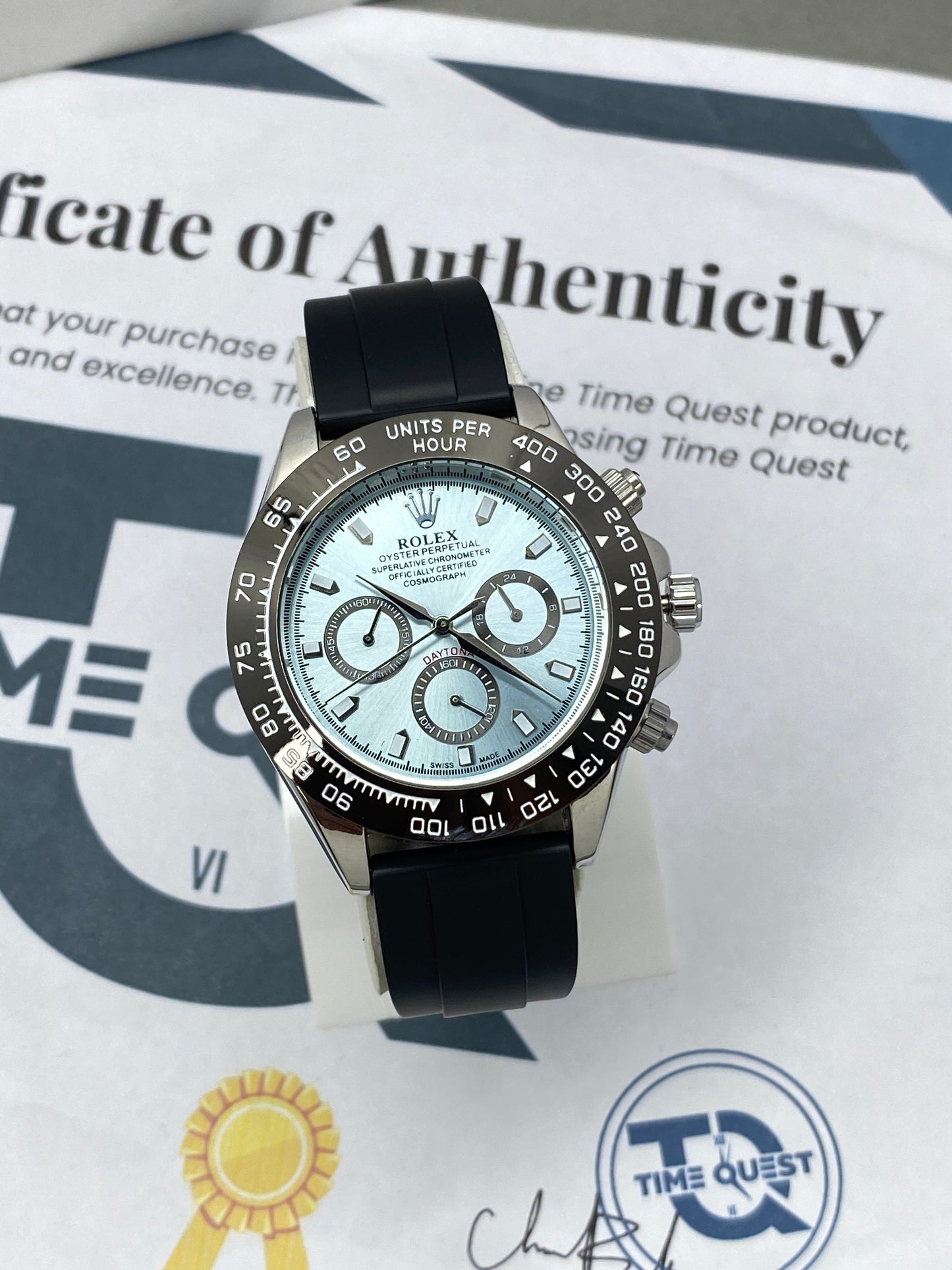 RLX Oyster Swiss-Made Chronograph Watch with Rotatable Bazel For Men