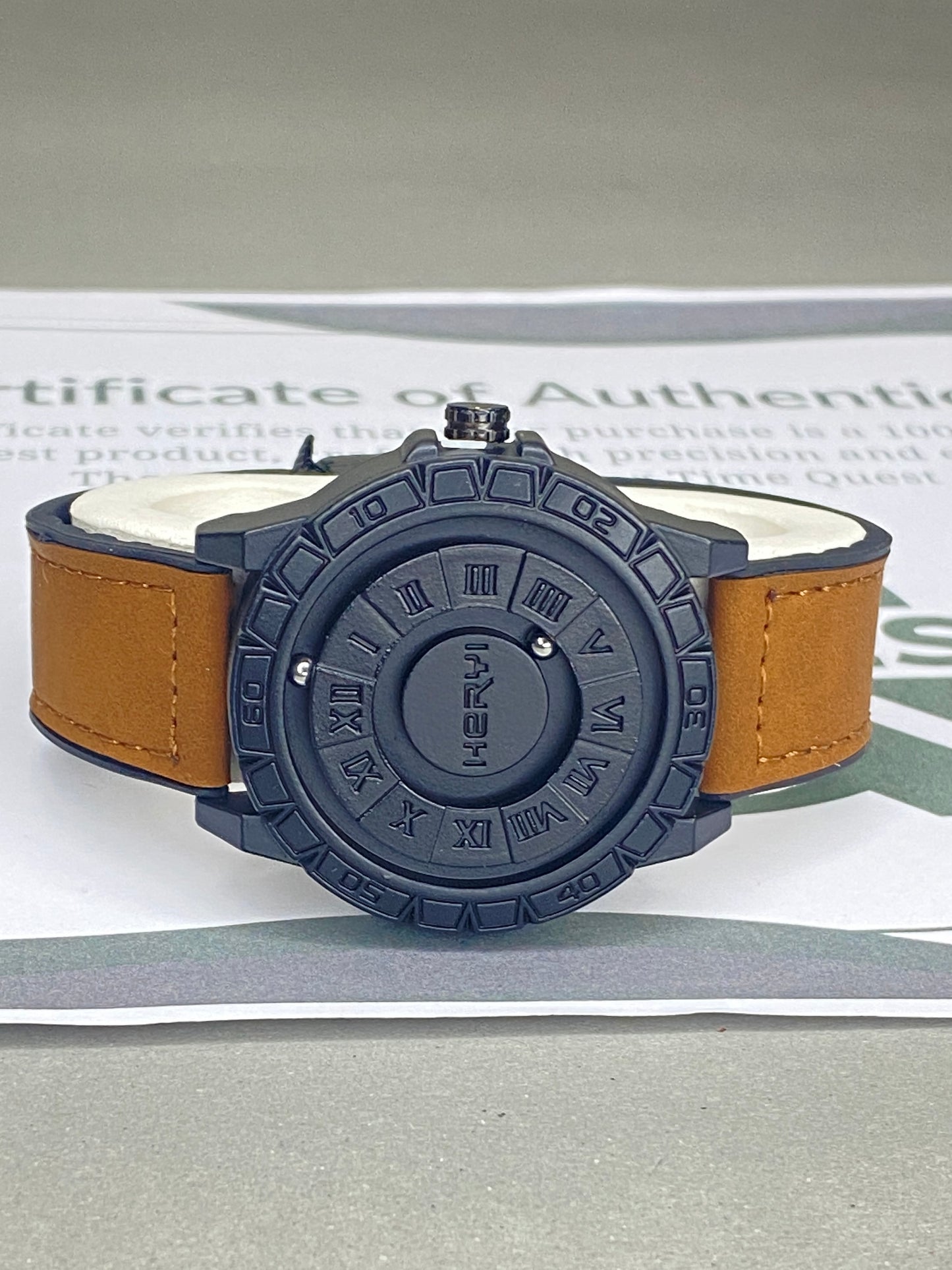 HERYI Revolutionary Bearing Watch With Metallic Dial Magnetic Lock & Silicone Straps