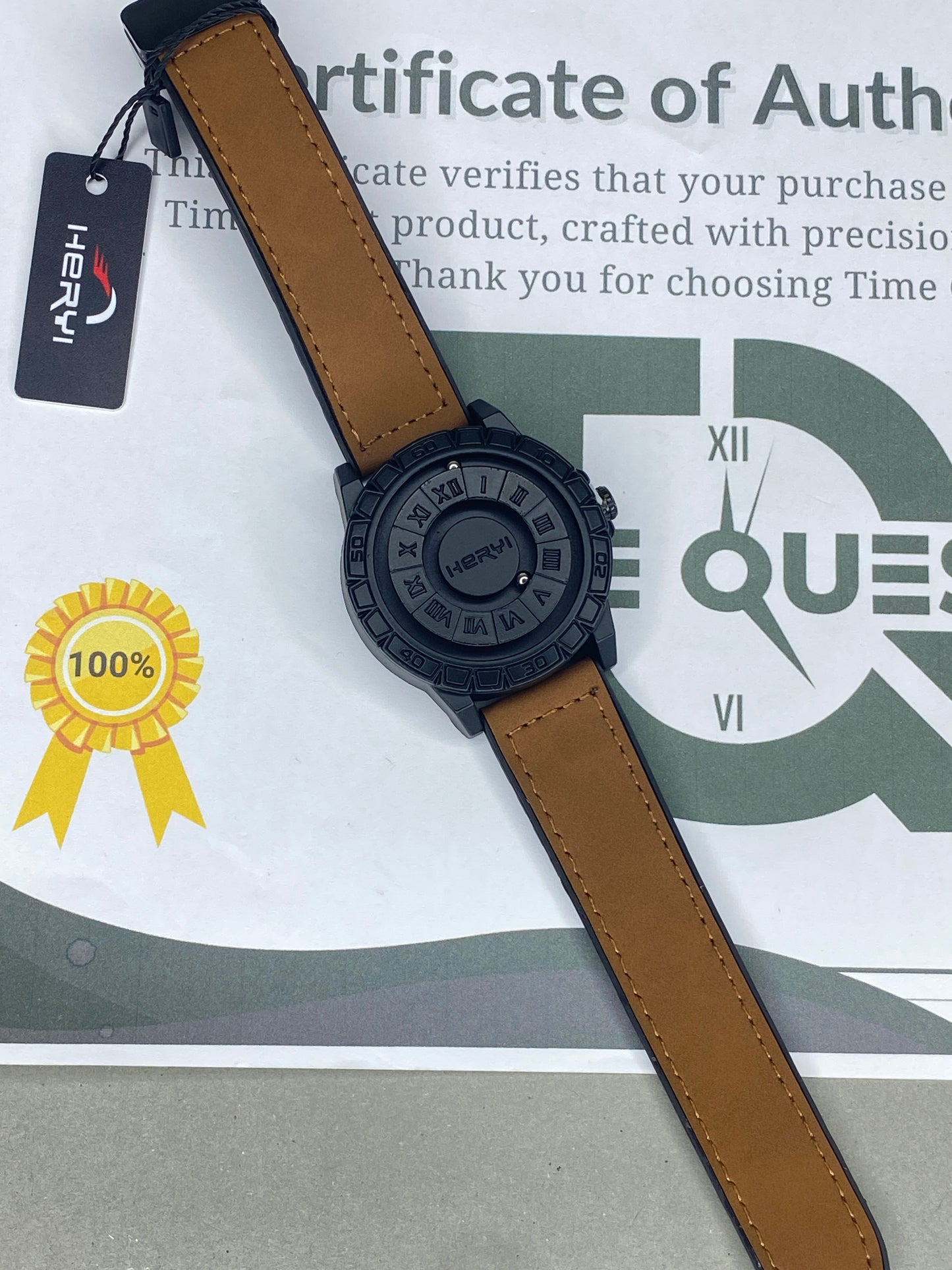 HERYI Revolutionary Bearing Watch With Metallic Dial Magnetic Lock & Silicone Straps