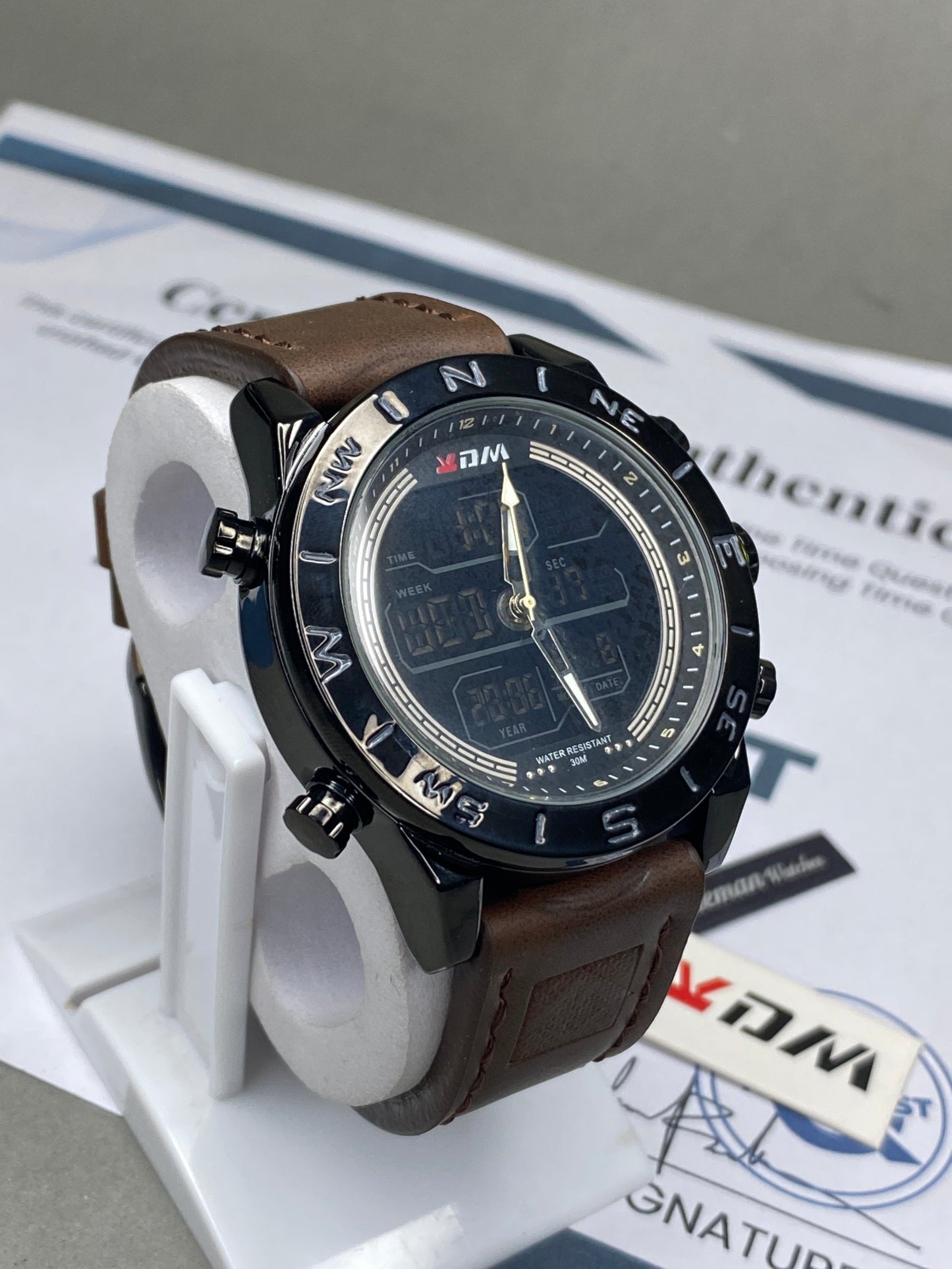 KDM-8012 Dual Time Straps Watch For Men