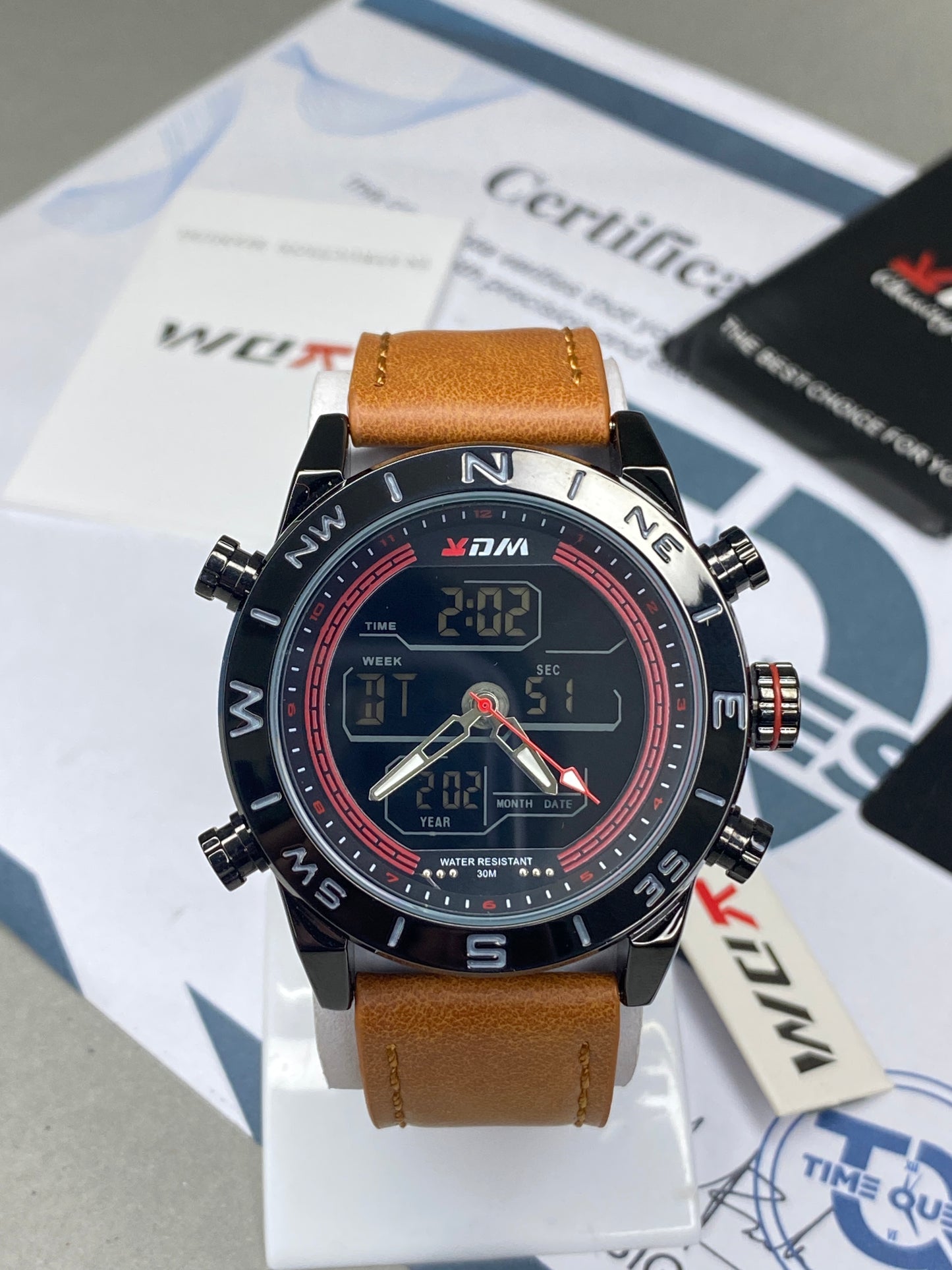 KDM-8012 Dual Time Straps Watch For Men