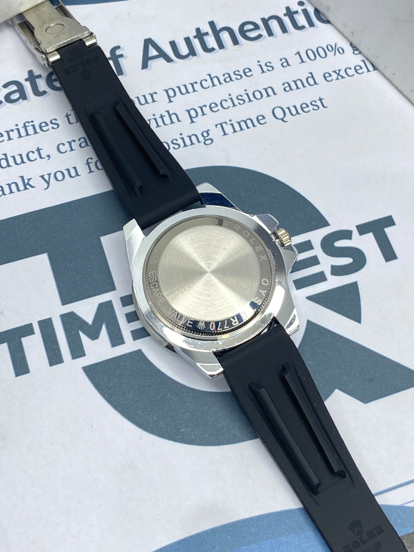 Luxury Yacht Master Oyster Rubber Straps Watch With Master Lock