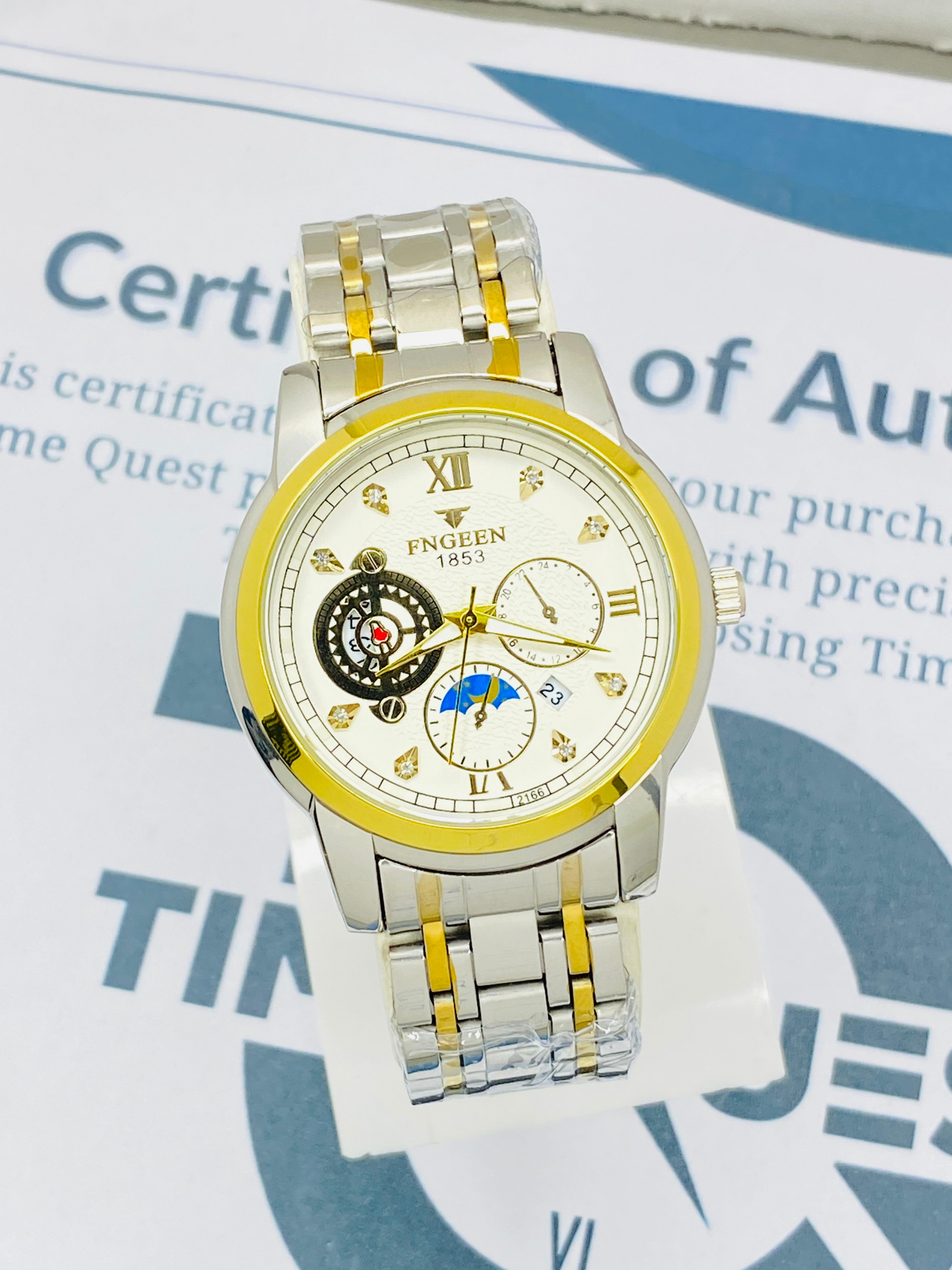 FNGEEN 1853 Analog Time Stainless steel Chain Watch For Men