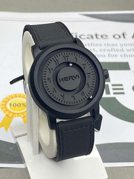 HERYI Revolutionary Bearing Watch for Men – Metallic Dial & Magnetic Lock Silicone Straps
