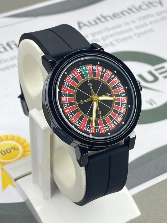 HERYI Rotatory Dial Caseno Design Men’s Watch with Magnetic Lock and Silicon Strap