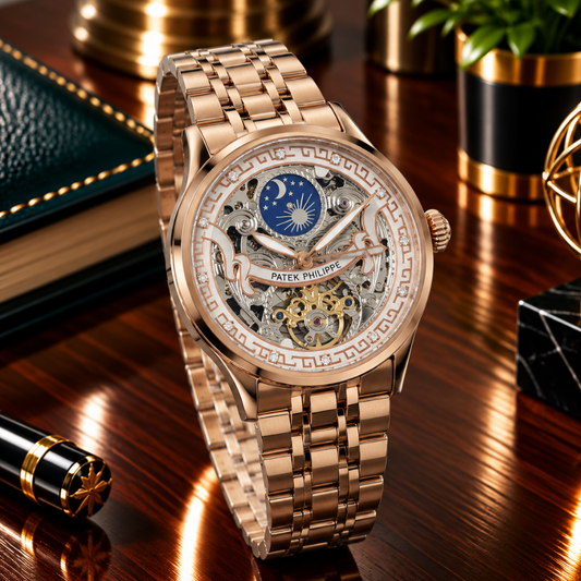 PATEK PHILIPPE Swiss Made Luxury Automatic Mechanical Chain Watch with Premium Finish