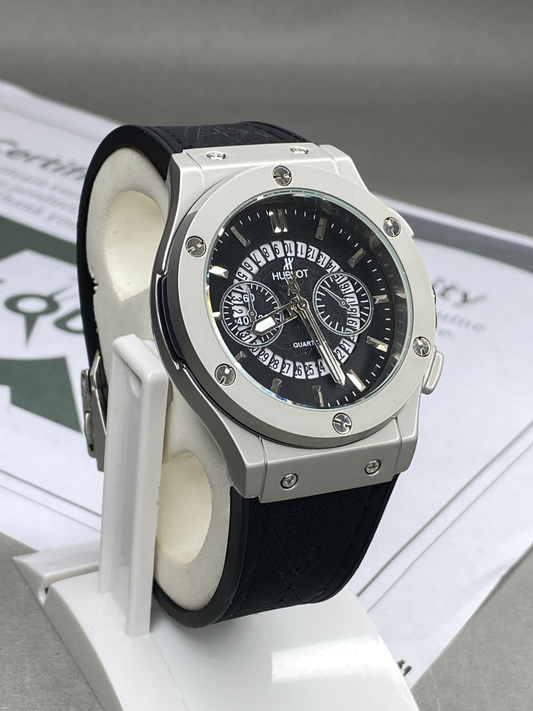 HUB Geneve Analog Display Straps Watch With Date Display & Master Lock