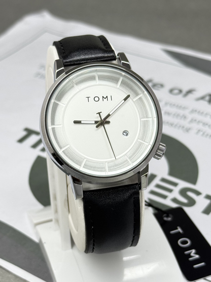 TOMI T-101 Analog Quartz Movement Straps Watch With Date Display For Men