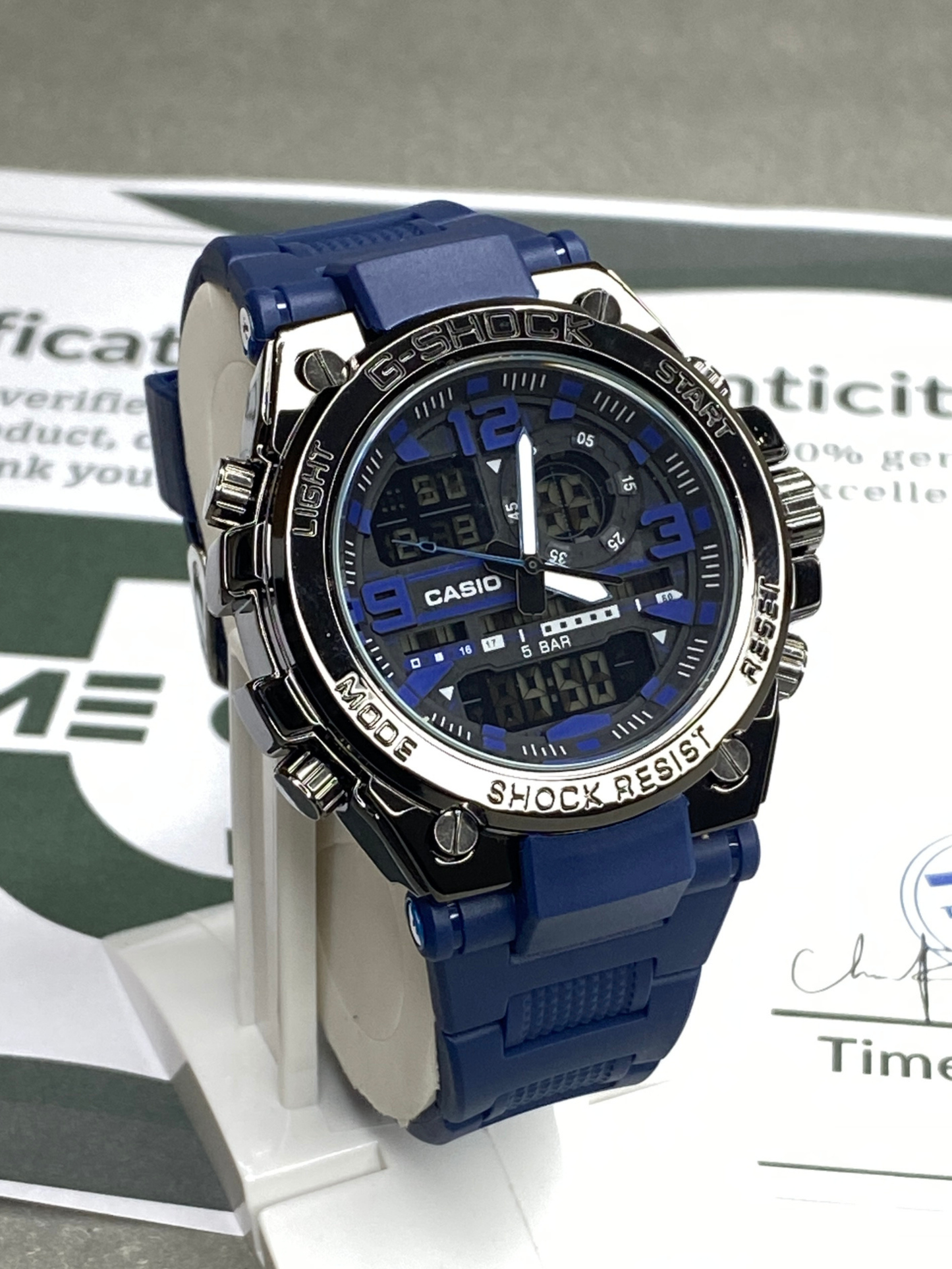 GSTW-300 Metal-Body Dual Time Sports Watch