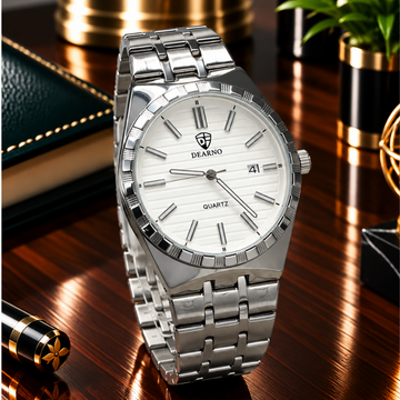 DEARNO Luxury Analog Quartz Movement Stainless Steel Chain Watch For Men