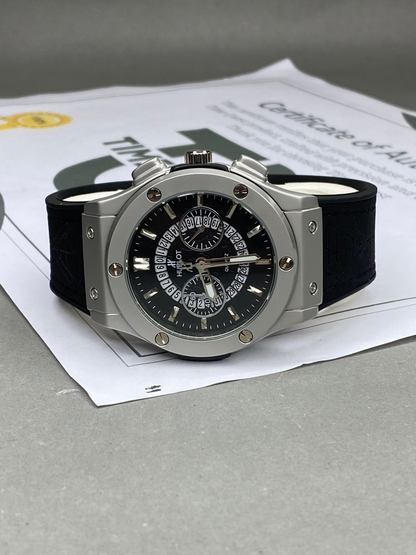 HUB Geneve Analog Display Straps Watch With Date Display & Master Lock