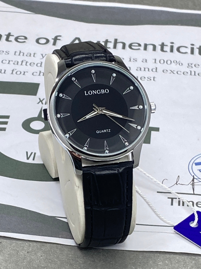 Longbo Round Dial Analog Quartz Straps Watch For Men