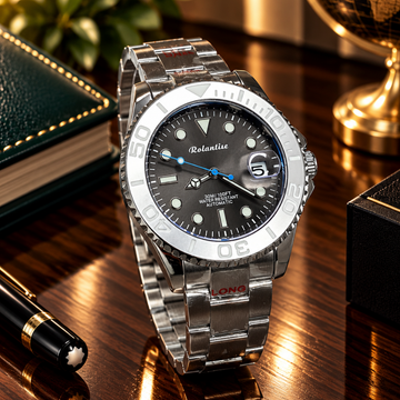 Rolantise Luxury Automatic Mechanical Movement Rotatable Bezel Chain Watch