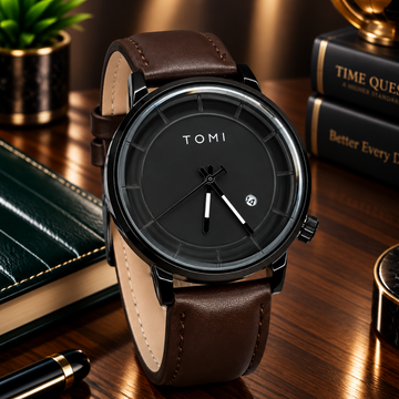 TOMI T-101 Analog Quartz Movement Straps Watch With Date Display For Men