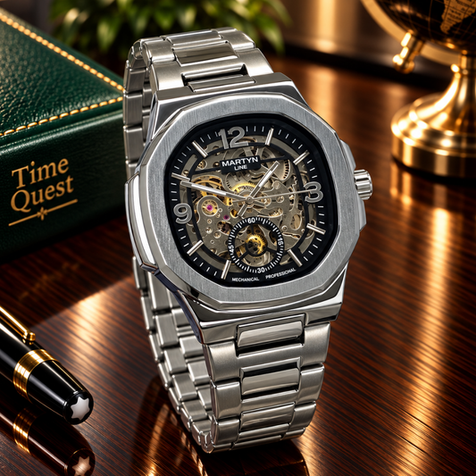 Martyn Line Automatic - Mechanical Movement Stainless Steel Chain Watch