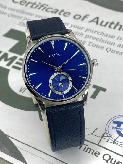 TOMI T-024 Round Dial Analog Quartz Movement Straps Watch With Magnetic Lock & Date Display