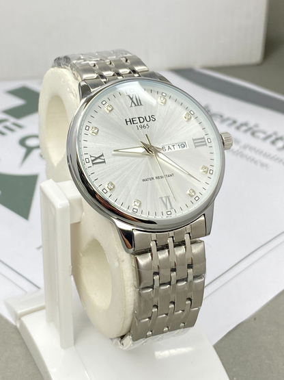 HEDUS Analog Time Quality Stainless Steel Chain Watch For Men