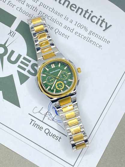 SUPLEON Analog Quartz Octagonal Dial Stainless Steel Made Luxury Chain Watch For Men