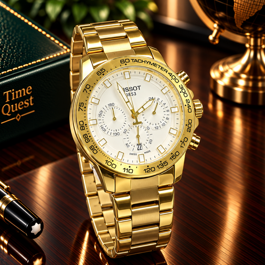 Tis-Chronograph Working Stainless Steel Chain Watch With Date Display For Men