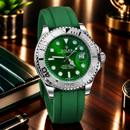 RLX Yacht Master Swiss-Made Watch with Rotatable Bazel and Date Display