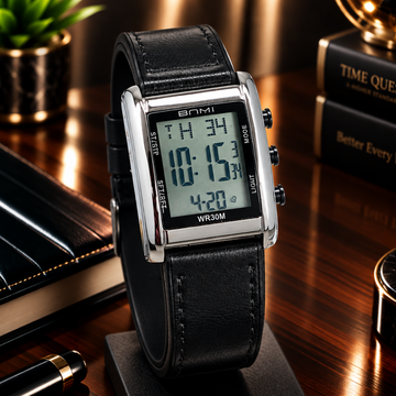 BNMI Digital Display Square Dial Multi-Functional Straps Watch For Men