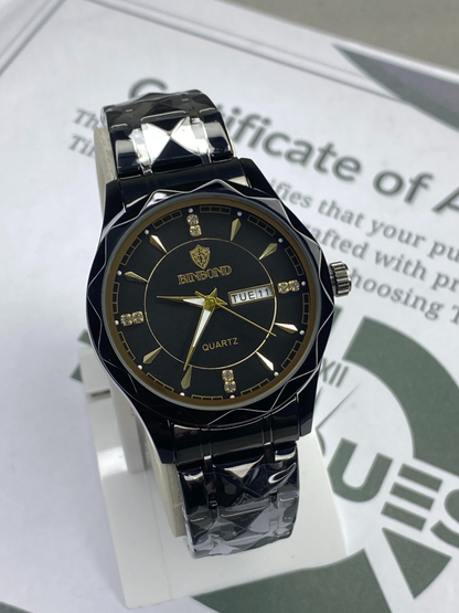 BINBOND Analog Luxury Chain Watch For Men with Date & Day Display