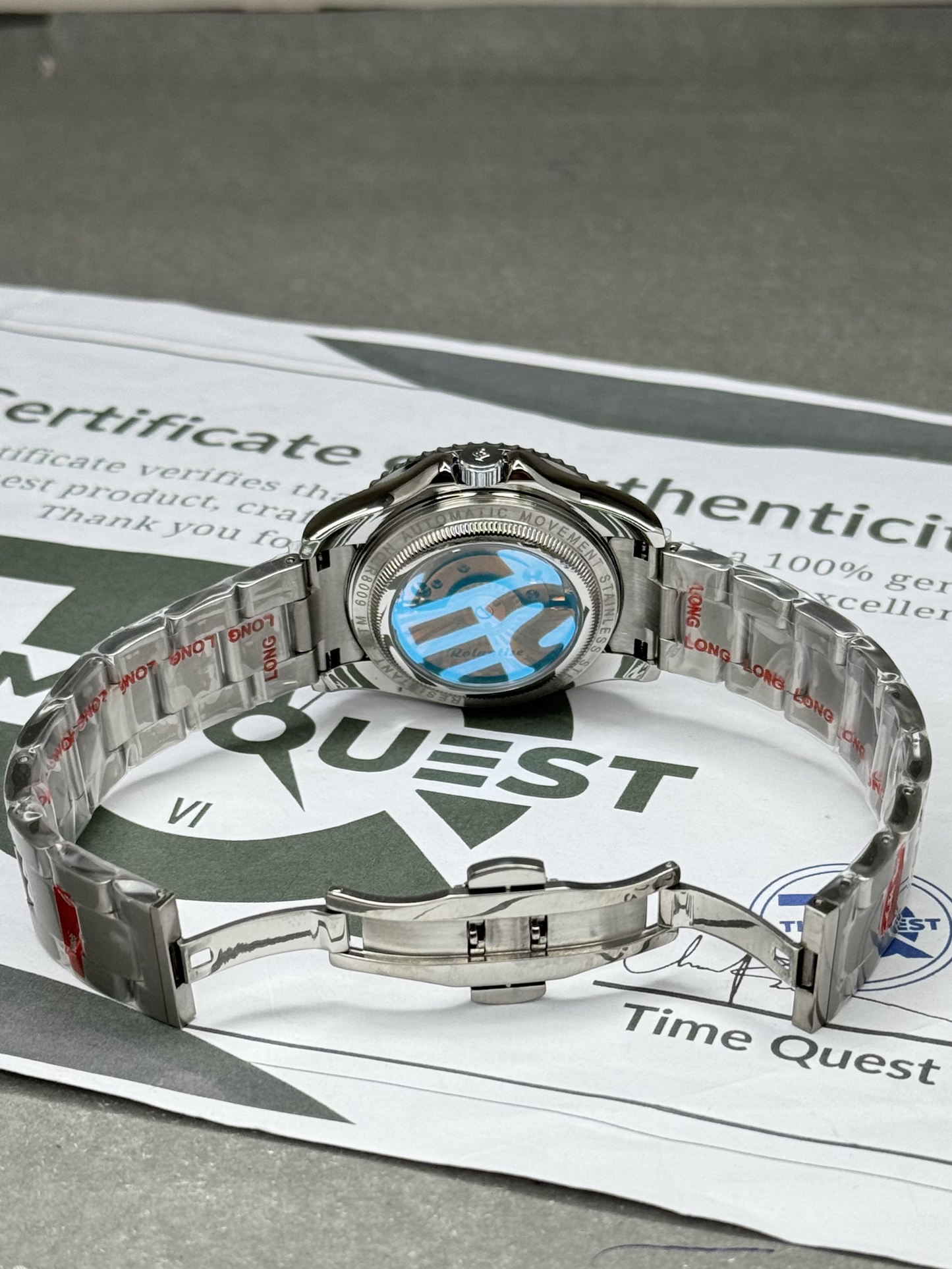Rolantise Luxury Automatic Mechanical Movement Rotatable Bezel Chain Watch