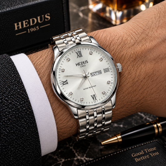 HEDUS Analog Time Quality Stainless Steel Chain Watch For Men