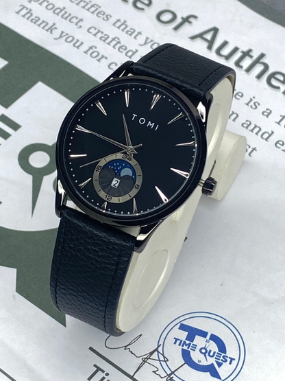 TOMI T-024 Round Dial Analog Quartz Movement Straps Watch With Magnetic Lock & Date Display