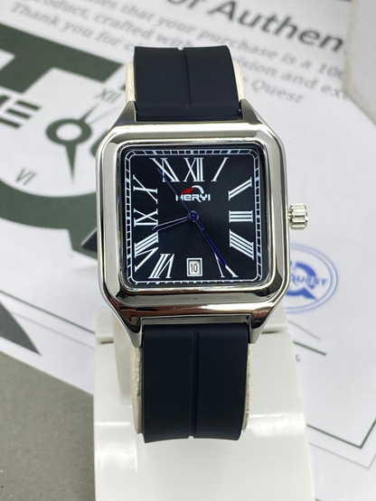 HERYI Square Design Magnetic Lock & Silicone Straps Watch For Men