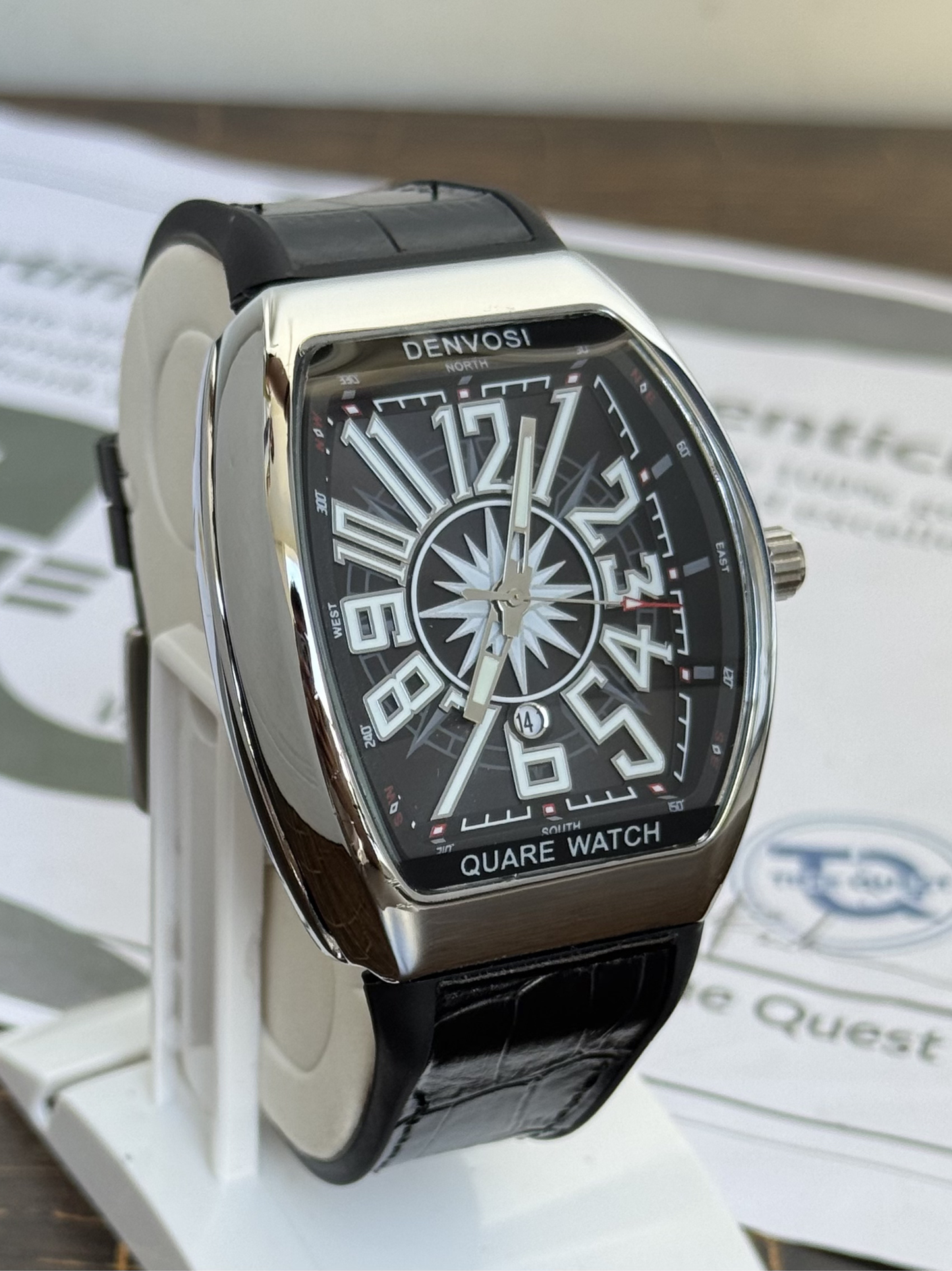 Denvosi Premium Analog Quartz Curvex Dial Men’s Watch with Stylish Strap and Date