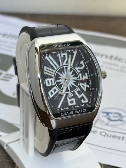 Denvosi Premium Analog Quartz Curvex Dial Men’s Watch with Stylish Strap and Date